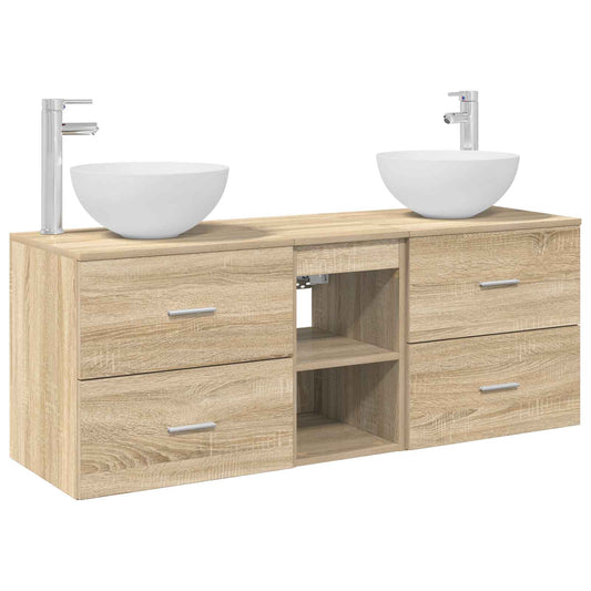 Bathroom Cabinet Set 3 pcs Sonoma Oak 49.5 x 41 x 64.5 cm Bathroom Cabinet Set 3 pcs Sonoma Oak 49.5 x 41 x 64.5 cm