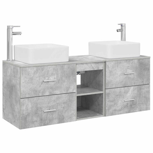 Bathroom Cabinet Set 3 pcs Concrete Grey 49.5 x 41 x 63 cm Bathroom Cabinet Set 3 pcs Concrete Grey 49.5 x 41 x 63 cm