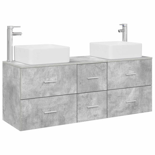 Bathroom Cabinet Set 3 pcs Concrete Grey 49.5 x 41 x 63 cm Bathroom Cabinet Set 3 pcs Concrete Grey 49.5 x 41 x 63 cm