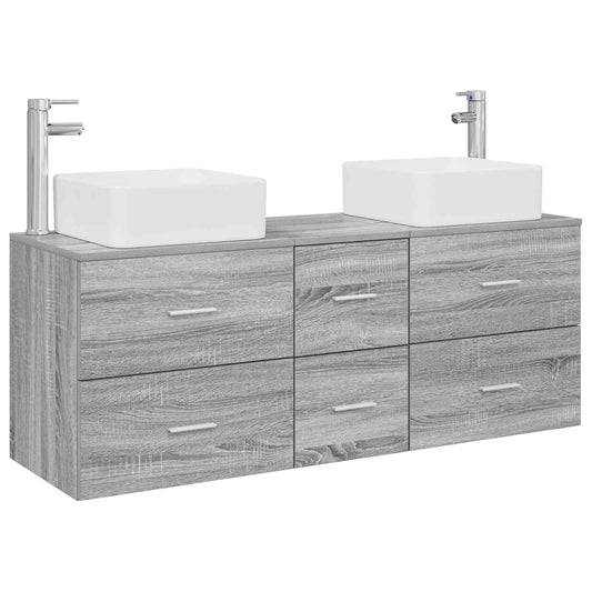 Bathroom Cabinet Set 3 pcs Grey Sonoma 49.5 x 41 x 63 cm Bathroom Cabinet Set 3 pcs Grey Sonoma 49.5 x 41 x 63 cm