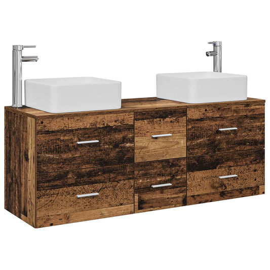 Bathroom Cabinet Set 3 pcs Old Wood 49.5 x 41 x 63 cm Bathroom Cabinet Set 3 pcs Old Wood 49.5 x 41 x 63 cm