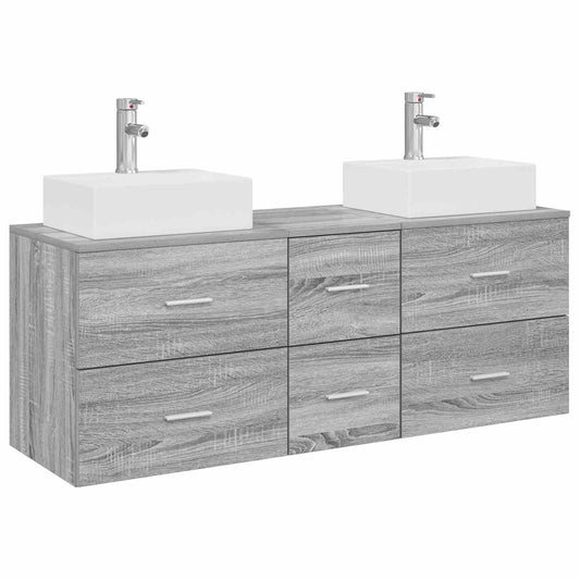 Bathroom Cabinet Set 3 pcs Grey Sonoma 49.5 x 41 x 62.5 cm Bathroom Cabinet Set 3 pcs Grey Sonoma 49.5 x 41 x 62.5 cm