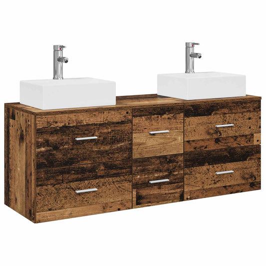 Bathroom Cabinet Set 3 pcs Old Wood 49.5 x 41 x 62.5 cm Bathroom Cabinet Set 3 pcs Old Wood 49.5 x 41 x 62.5 cm