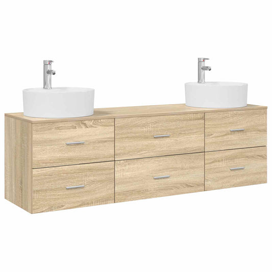 Bathroom Cabinet Set 3 pcs Sonoma Oak 62.5 x 44.5 x 50 cm Bathroom Cabinet Set 3 pcs Sonoma Oak 62.5 x 44.5 x 50 cm