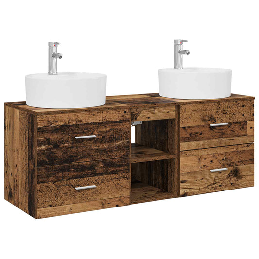 Bathroom Cabinet Set 3 pcs Old Wood 49.5 x 44.5 x 65 cm Bathroom Cabinet Set 3 pcs Old Wood 49.5 x 44.5 x 65 cm
