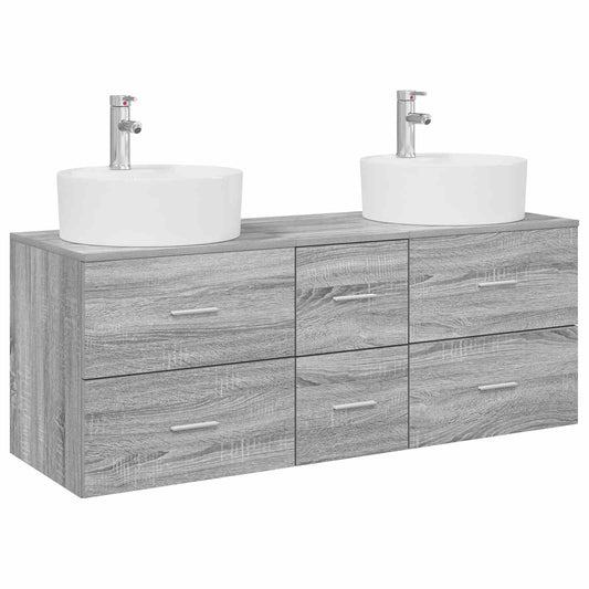 Bathroom Furniture Set 3 pcs Grey Sonoma 49.5 x 44.5 x 65 cm Bathroom Furniture Set 3 pcs Grey Sonoma 49.5 x 44.5 x 65 cm