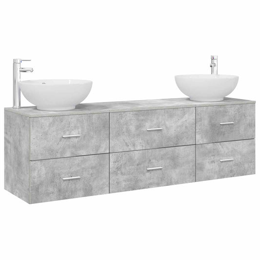 Bathroom Furniture Set 3 pcs Concrete Grey 49.5 x 44.5 x 65 cm Bathroom Furniture Set 3 pcs Concrete Grey 49.5 x 44.5 x 65 cm