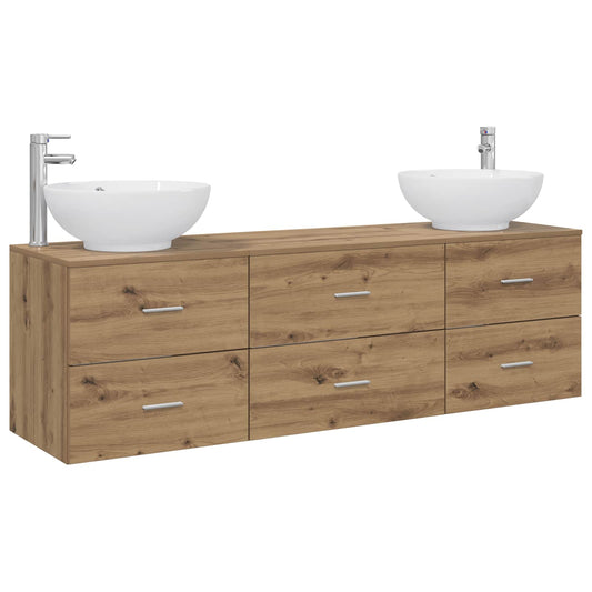 Bathroom Furniture Set 3 pcs Artisan Oak 49.5 x 44.5 x 65 cm Bathroom Furniture Set 3 pcs Artisan Oak 49.5 x 44.5 x 65 cm