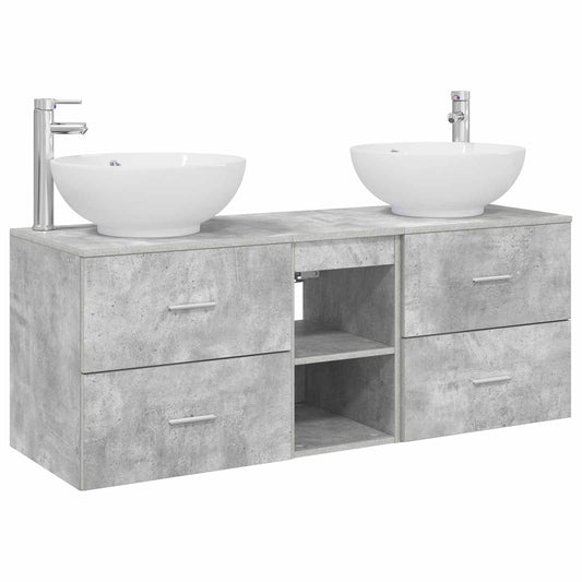 Bathroom Furniture Set 3 pcs Concrete Grey 49.5 x 44.5 x 65 cm Bathroom Furniture Set 3 pcs Concrete Grey 49.5 x 44.5 x 65 cm