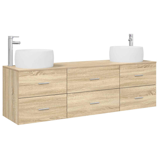 Bathroom Furniture Set 3 pcs Sonoma Oak 49.5 x 44.5 x 66 cm Bathroom Furniture Set 3 pcs Sonoma Oak 49.5 x 44.5 x 66 cm