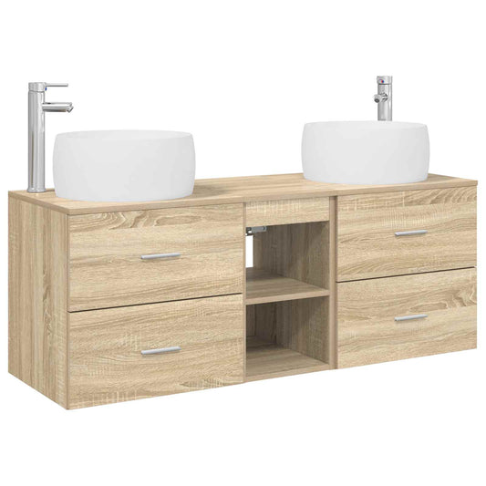 Bathroom Furniture Set 3 pcs Sonoma Oak 49.5 x 44.5 x 66 cm Bathroom Furniture Set 3 pcs Sonoma Oak 49.5 x 44.5 x 66 cm