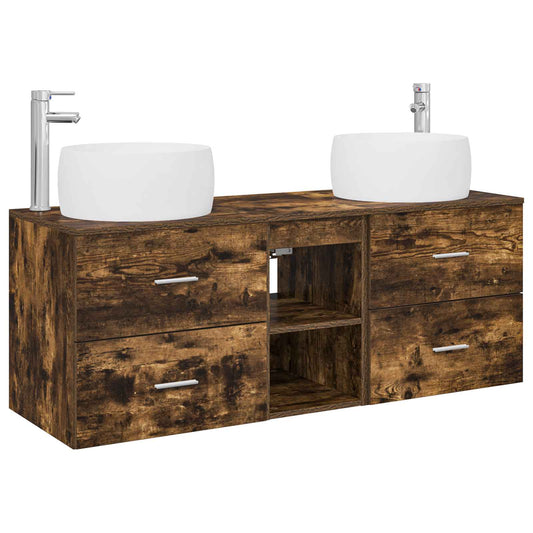 Bathroom Furniture Set 3 pcs Smoked Oak 49.5 x 44.5 x 66 cm Bathroom Furniture Set 3 pcs Smoked Oak 49.5 x 44.5 x 66 cm