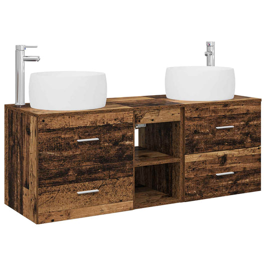Bathroom Furniture Set 3 pcs Old Wood 49.5 x 44.5 x 66 cm Bathroom Furniture Set 3 pcs Old Wood 49.5 x 44.5 x 66 cm