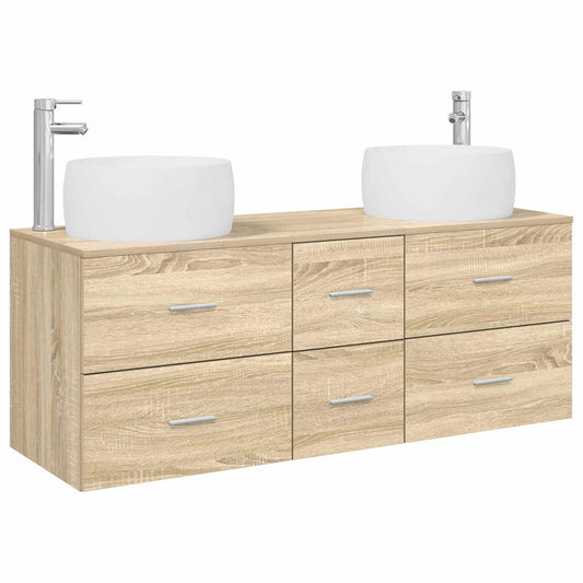 Bathroom Furniture Set 3 pcs Sonoma Oak 49.5 x 44.5 x 66 cm Bathroom Furniture Set 3 pcs Sonoma Oak 49.5 x 44.5 x 66 cm