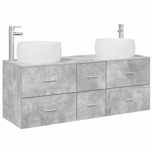 Bathroom Furniture Set 3 pcs Concrete Grey 49.5 x 44.5 x 66 cm Bathroom Furniture Set 3 pcs Concrete Grey 49.5 x 44.5 x 66 cm