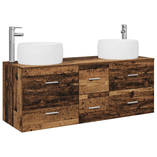 Bathroom Furniture Set 3 pcs Old Wood 49.5 x 44.5 x 66 cm Bathroom Furniture Set 3 pcs Old Wood 49.5 x 44.5 x 66 cm