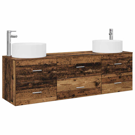 Bathroom Furniture Set 3 pcs Old Wood 49.5 x 44.5 x 65.5 cm Bathroom Furniture Set 3 pcs Old Wood 49.5 x 44.5 x 65.5 cm