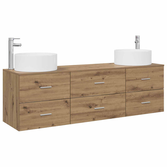 Bathroom Furniture Set 3 pcs Artisan Oak 49.5 x 44.5 x 65.5 cm Bathroom Furniture Set 3 pcs Artisan Oak 49.5 x 44.5 x 65.5 cm