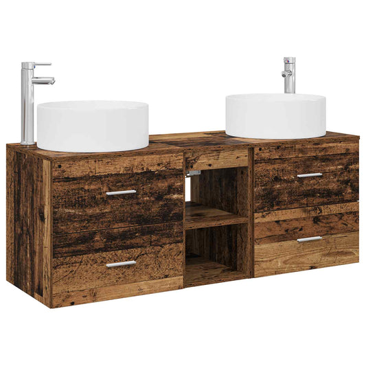 Bathroom Furniture Set 3 pcs Old Wood 49.5 x 44.5 x 65.5 cm Bathroom Furniture Set 3 pcs Old Wood 49.5 x 44.5 x 65.5 cm