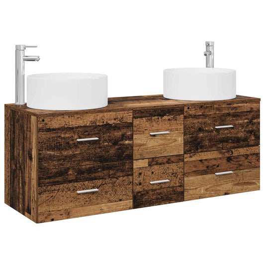Bathroom Furniture Set 3 pcs Old Wood 49.5 x 44.5 x 65.5 cm Bathroom Furniture Set 3 pcs Old Wood 49.5 x 44.5 x 65.5 cm