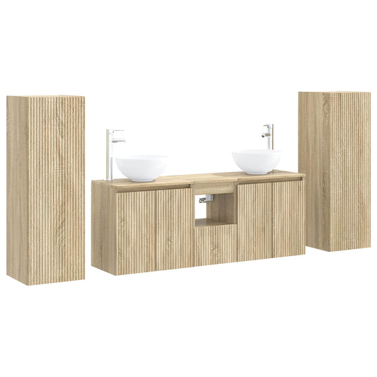 Bathroom Furniture Set 5 pcs Sonoma Oak 33 x 34.5 x 100 cm Bathroom Furniture Set 5 pcs Sonoma Oak 33 x 34.5 x 100 cm