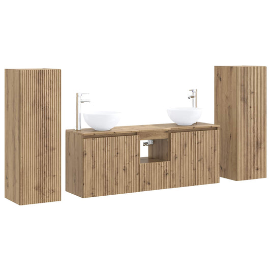 Bathroom Furniture Set 5 pcs Artisan Oak 33 x 34.5 x 100 cm Bathroom Furniture Set 5 pcs Artisan Oak 33 x 34.5 x 100 cm