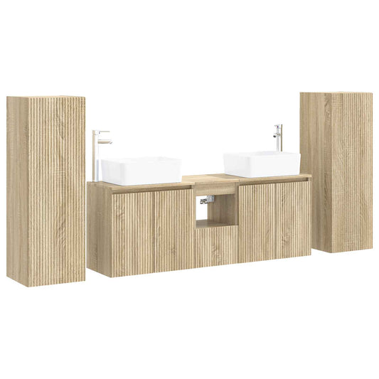 Bathroom Furniture Set 5 pcs Sonoma Oak 33 x 34.5 x 100 cm Bathroom Furniture Set 5 pcs Sonoma Oak 33 x 34.5 x 100 cm
