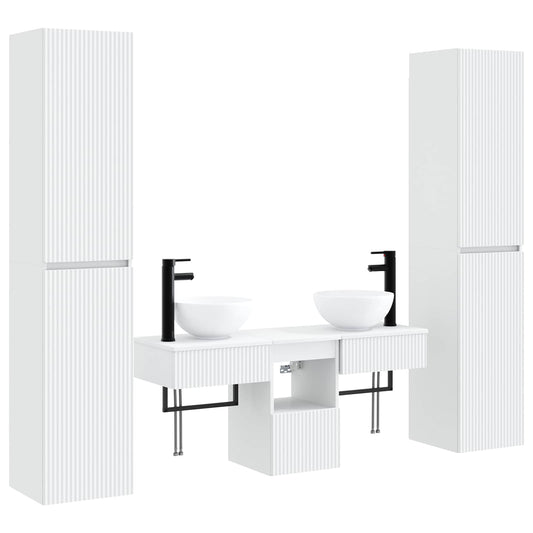 Bathroom Furniture Set 5 pcs White 33 x 34.5 x 160 cm Bathroom Furniture Set 5 pcs White 33 x 34.5 x 160 cm