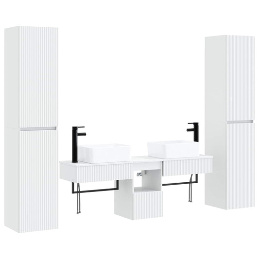 Bathroom Furniture Set 5 pcs White 33 x 34.5 x 160 cm Bathroom Furniture Set 5 pcs White 33 x 34.5 x 160 cm