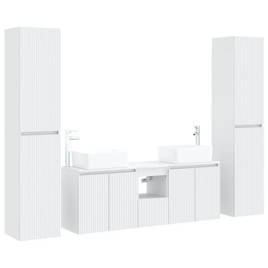 Bathroom Furniture Set 5 pcs White 33 x 34.5 x 160 cm Bathroom Furniture Set 5 pcs White 33 x 34.5 x 160 cm