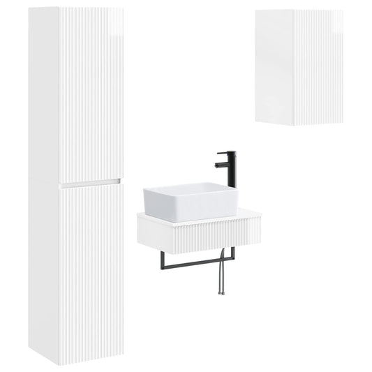 Bathroom Furniture Set 3 pcs High Gloss White Bathroom Furniture Set 3 pcs High Gloss White