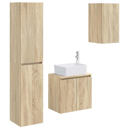 Bathroom Furniture Set 3 pcs Sonoma Oak 33 x 34.5 x 160 cm Bathroom Furniture Set 3 pcs Sonoma Oak 33 x 34.5 x 160 cm