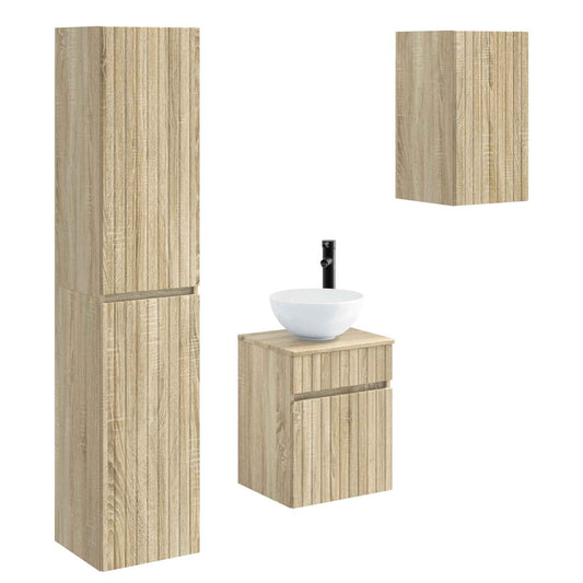 Bathroom Furniture Set 3 pcs Sonoma Oak 33 x 34.5 x 160 cm Bathroom Furniture Set 3 pcs Sonoma Oak 33 x 34.5 x 160 cm