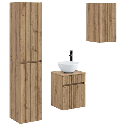 Bathroom Furniture Set 3 pcs Artisan Oak 33 x 34.5 x 160 cm Bathroom Furniture Set 3 pcs Artisan Oak 33 x 34.5 x 160 cm