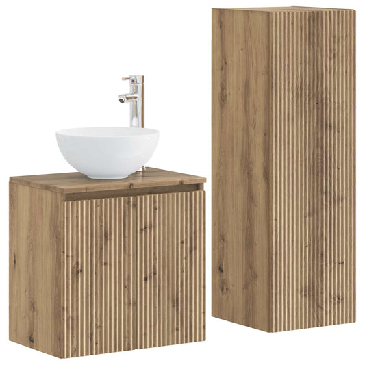 Bathroom Furniture Set 2 pcs Artisan Oak 33 x 34.5 x 100 cm Bathroom Furniture Set 2 pcs Artisan Oak 33 x 34.5 x 100 cm