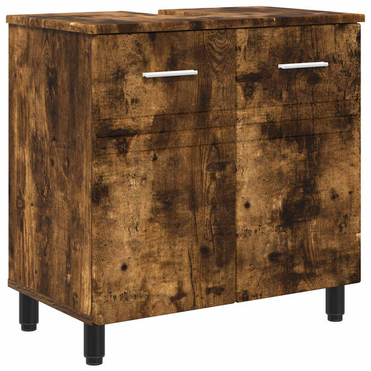 Bathroom Vanity Unit Smoked Oak 60 x 35 x 60 cm Engineered Wood Bathroom Vanity Unit Smoked Oak 60 x 35 x 60 cm Engineered Wood