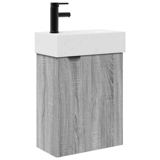 Bathroom Vanity Unit with Tap Grey Sonoma 45.5 x 22.5 x 84 cm Bathroom Vanity Unit with Tap Grey Sonoma 45.5 x 22.5 x 84 cm