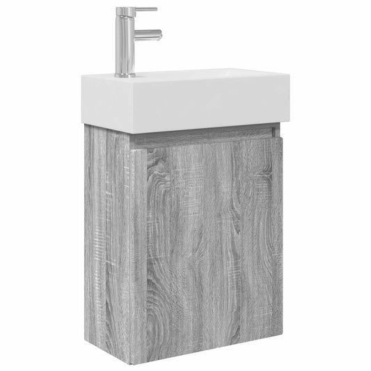 Bathroom Vanity Unit with Tap Grey Sonoma 45.5 x 22.5 x 84 cm Bathroom Vanity Unit with Tap Grey Sonoma 45.5 x 22.5 x 84 cm