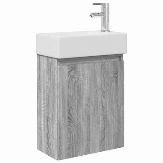 Bathroom Vanity Unit with Tap Grey Sonoma 45.5 x 22.5 x 84 cm Bathroom Vanity Unit with Tap Grey Sonoma 45.5 x 22.5 x 84 cm