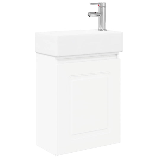 Bathroom Vanity Unit with Tap White 45.5 x 22.5 x 84 cm Bathroom Vanity Unit with Tap White 45.5 x 22.5 x 84 cm
