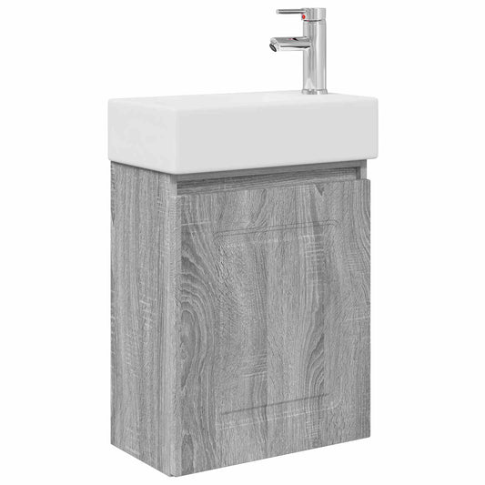 Bathroom Vanity Unit with Tap Grey Sonoma 45.5 x 22.5 x 84 cm Bathroom Vanity Unit with Tap Grey Sonoma 45.5 x 22.5 x 84 cm