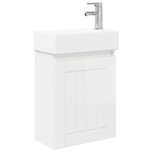 Bathroom Vanity Unit with Tap High Gloss White Bathroom Vanity Unit with Tap High Gloss White