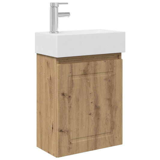 Bathroom Vanity Unit with Tap Artisan Oak 45.5 x 22.5 x 84 cm Bathroom Vanity Unit with Tap Artisan Oak 45.5 x 22.5 x 84 cm