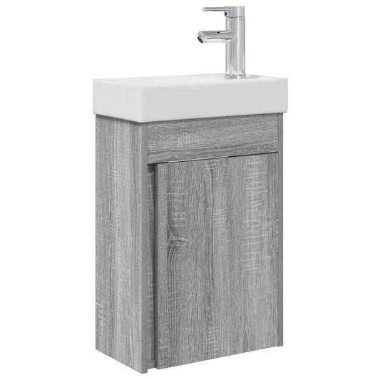 Bathroom Vanity Unit with Tap Grey Sonoma 40.5 x 22.5 x 62 cm Bathroom Vanity Unit with Tap Grey Sonoma 40.5 x 22.5 x 62 cm