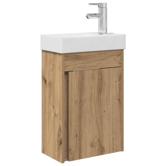 Bathroom Vanity Unit with Tap Artisan Oak 40.5 x 22.5 x 62 cm Bathroom Vanity Unit with Tap Artisan Oak 40.5 x 22.5 x 62 cm