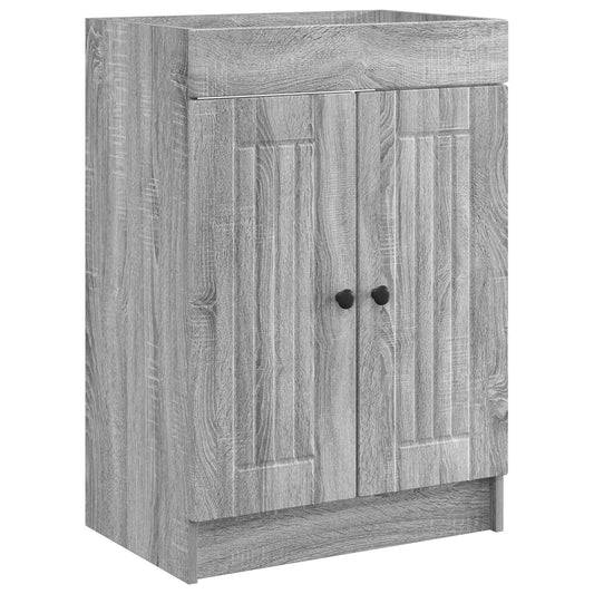 Bathroom under Sink Cabinet Grey Sonoma 56 x 37.5 x 81 cm Bathroom under Sink Cabinet Grey Sonoma 56 x 37.5 x 81 cm