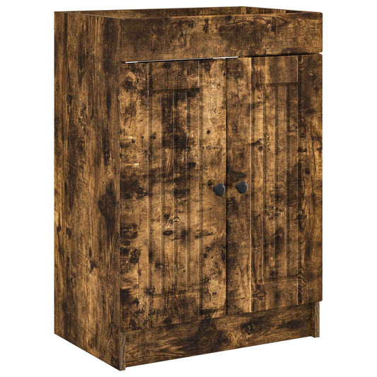 Bathroom under Sink Cabinet Smoked Oak 78.5 x 37.5 x 81 cm Bathroom under Sink Cabinet Smoked Oak 78.5 x 37.5 x 81 cm
