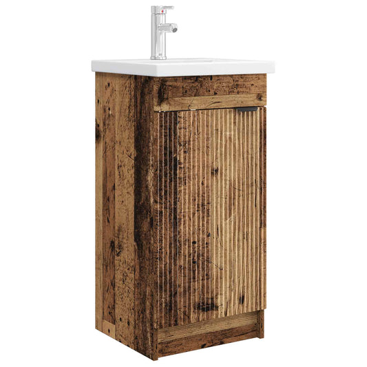 Bathroom Vanity with Sink Old Wood 42 x 40 x 84.5 cm Bathroom Vanity with Sink Old Wood 42 x 40 x 84.5 cm
