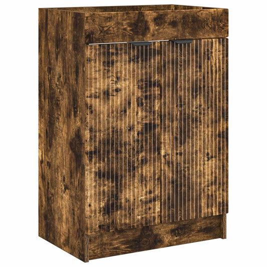 Bathroom under Sink Cabinet Smoked Oak 78.5 x 37.5 x 81 cm Bathroom under Sink Cabinet Smoked Oak 78.5 x 37.5 x 81 cm