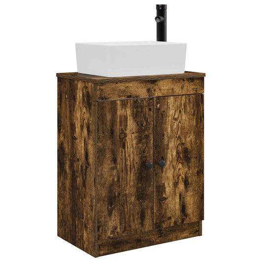Bathroom Vanity with Sink Smoked Oak 54 x 35 x 83 cm Bathroom Vanity with Sink Smoked Oak 54 x 35 x 83 cm